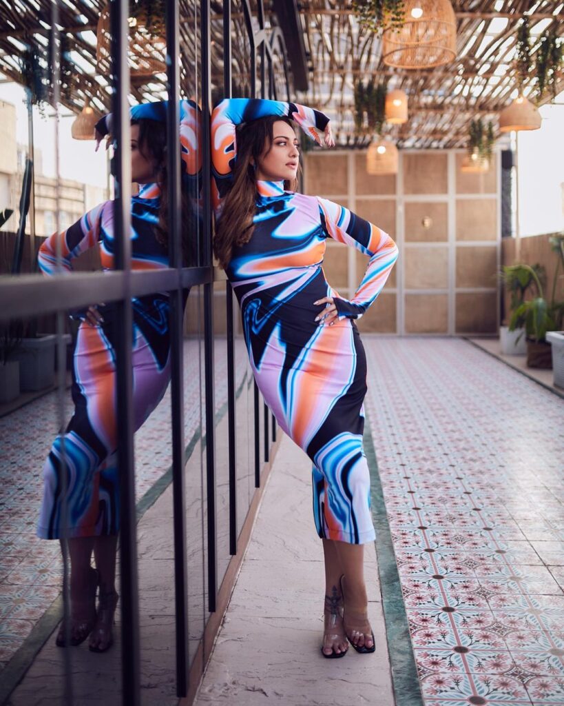 sonakshi-sinha-bold-photo-shoot-in-a-colorful-bodycon-dress
