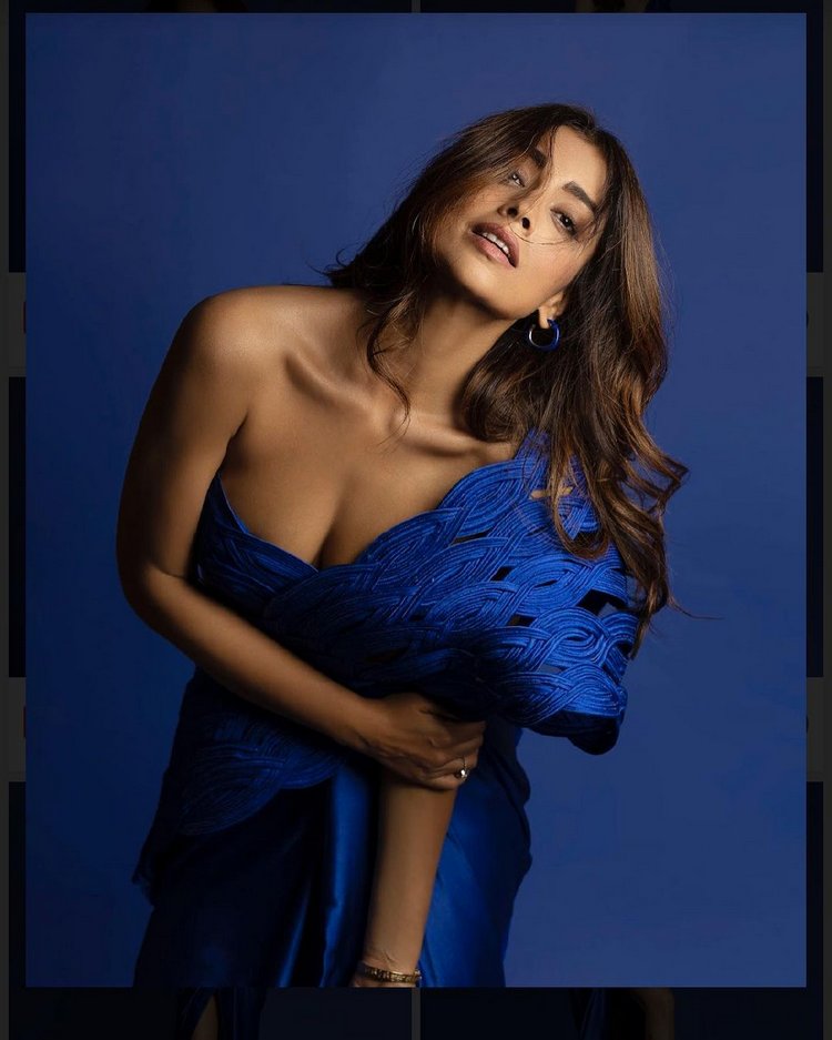 shriya-saran-latest blue colour dress pics vairal